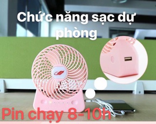 Quạt tích điện quạt mini usb