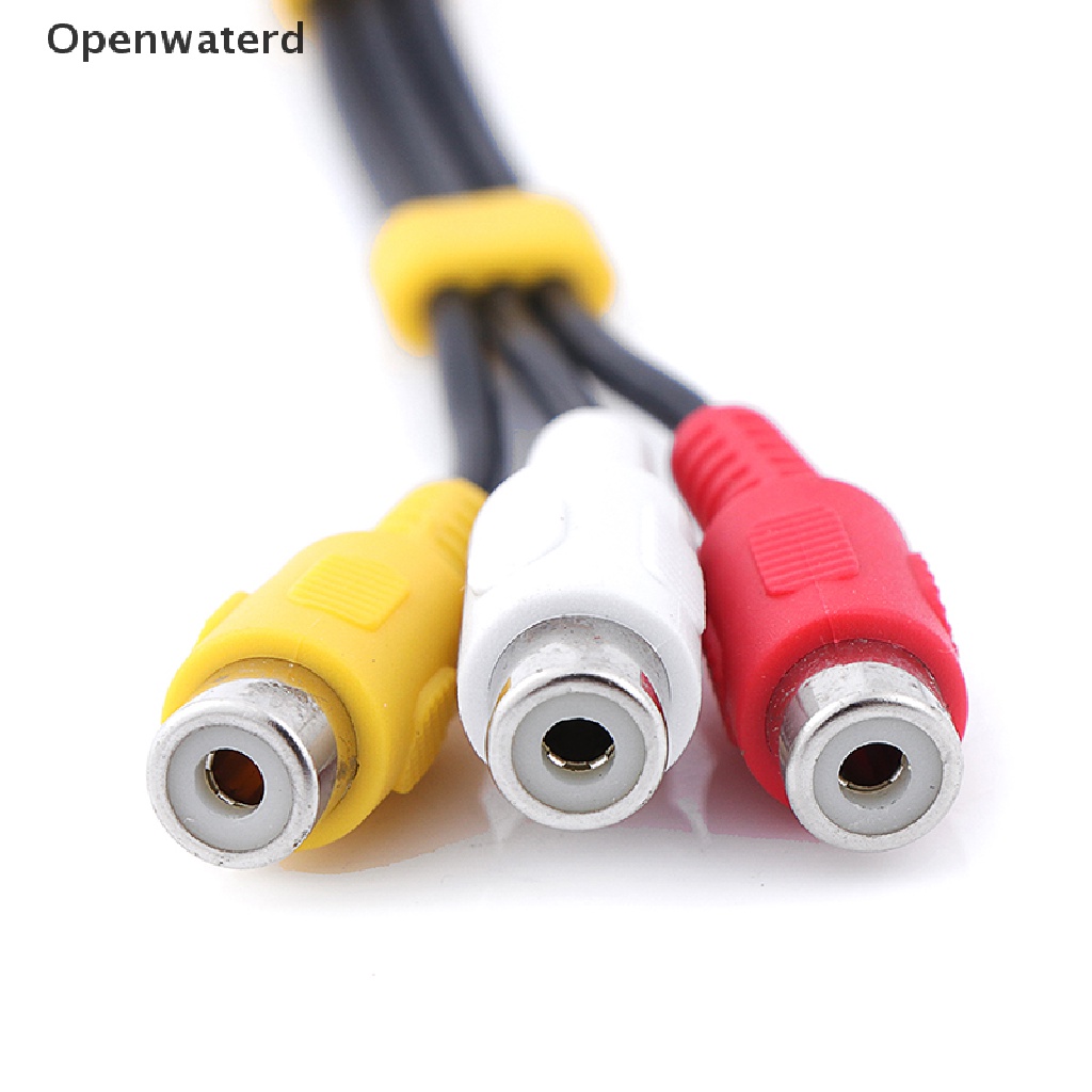 Dây cáp chuyển đổi chia cổng nhỏ gọn từ 1 giắc cắm 3.5 AUX sang 3 ổ cắm RCA tiện dụng cho video AV