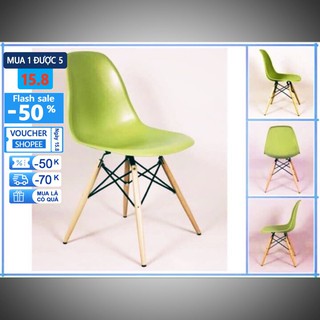 GHẾ EAMES ( chân gỗ tự nhiên lưng nhựa )
