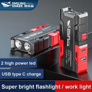 Đèn pin Smiling Shark SD0712A chiến thuật cầm tay siêu sáng USB LED có thể sạc lại làm việc trại