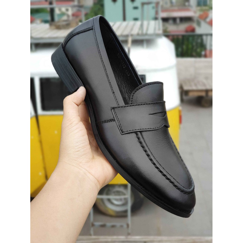 (Cao cấp) Giày Lười Toroshoes Da Bò M624 Đen