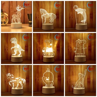 ✅[ Chính Hãng] Đèn ngủ hình động vật ngộ nghĩnh- Đèn trang trí- Đèn Led 3D-Quà tặng ý nghĩa