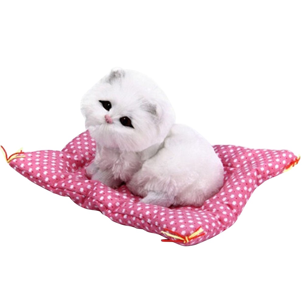 Đồ chơi mèo nhồi bông nằm ngủ có âm thanh dễ thương