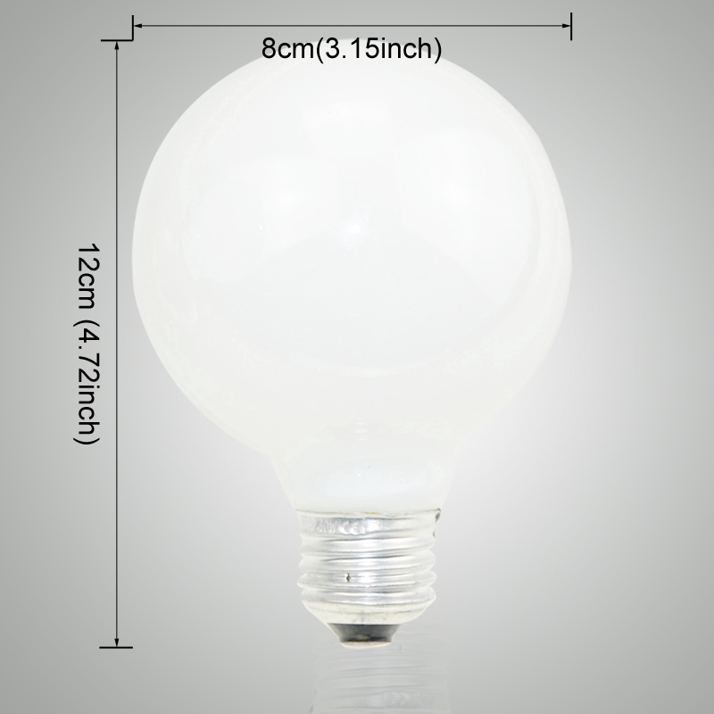 Bóng đèn LED 5W Edison Bóng đèn cơ sở E27 Cơ sở Vintage G80 Milky Pearl Glass Quả cầu led Bóng đèn Quả cầu Trang trí nội thất Kính Edison ánh sáng E27 AC185-240V