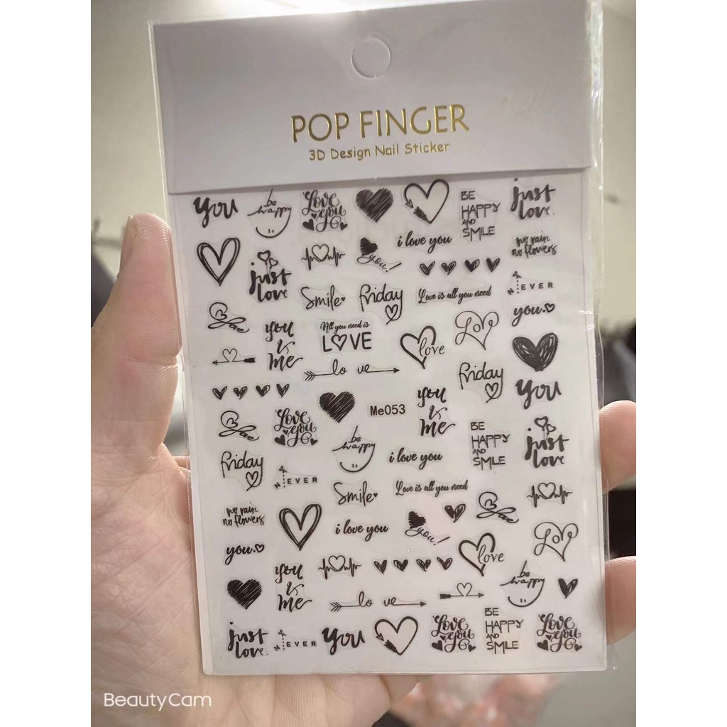 Sticker Chữ Mã Mới Trang Trí Nail