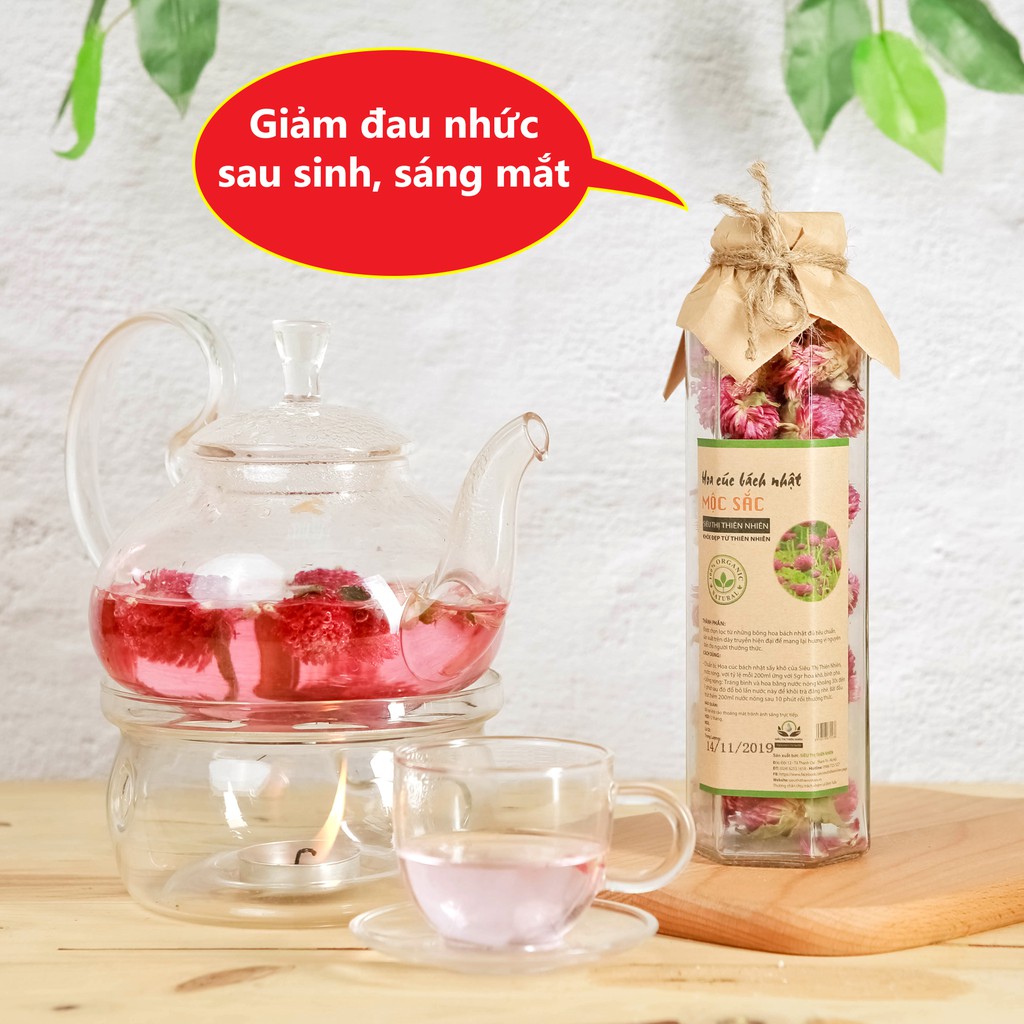 Trà hoa Mộc Sắc sấy lạnh cao cấp, đậu biếc, hồng, nhài, cúc trắng khô, cúc vàng, quả bali siêu thị thiên nhiên