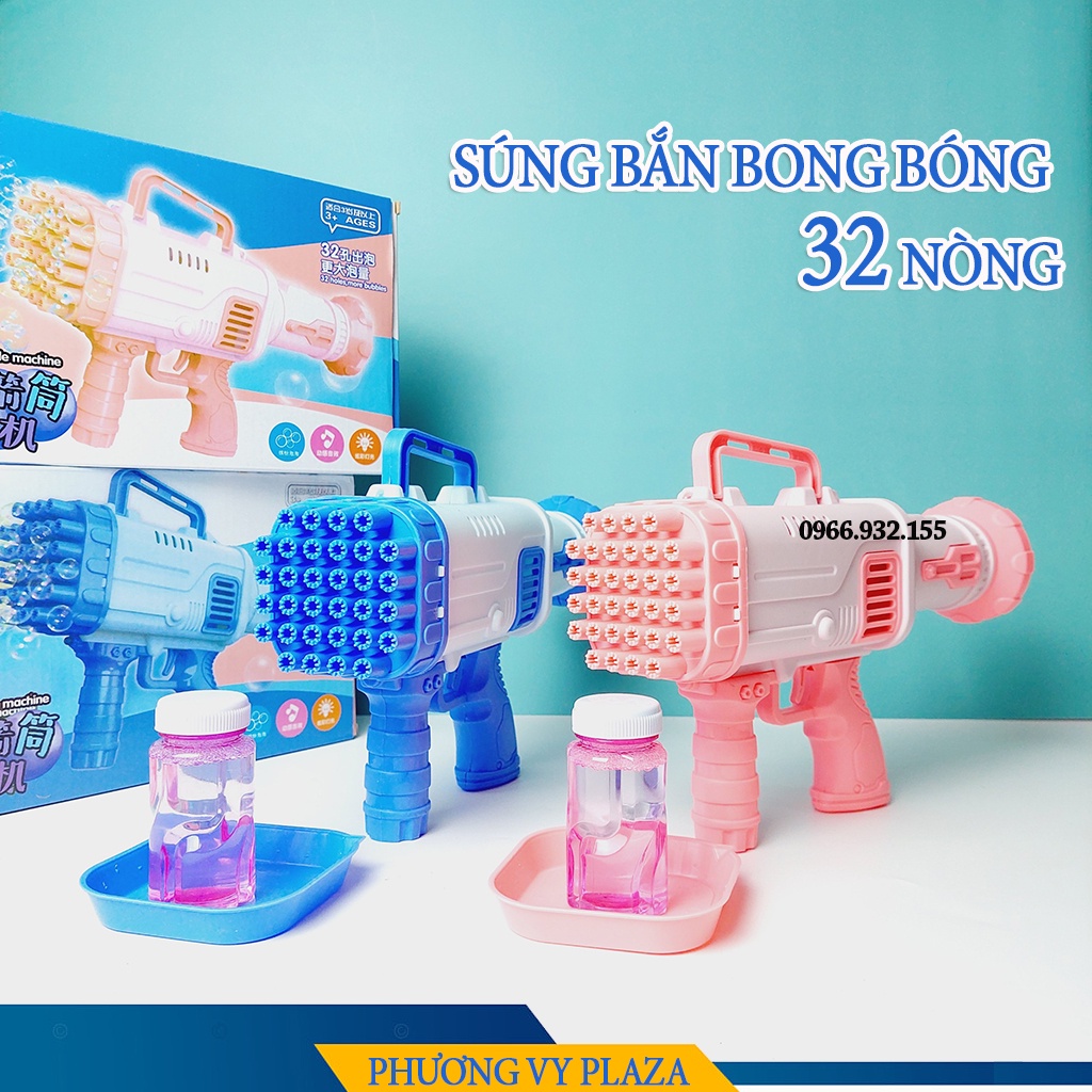 Súng Bắn Bong Bóng 32 Nòng Cho Trẻ Em