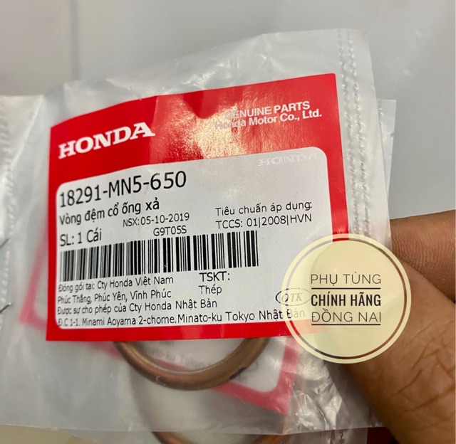 RON BÔ - VÒNG ĐỆM CỔ ỐNG XẢ ZIN WINNER V1 CHÍNH HÃNG HONDA