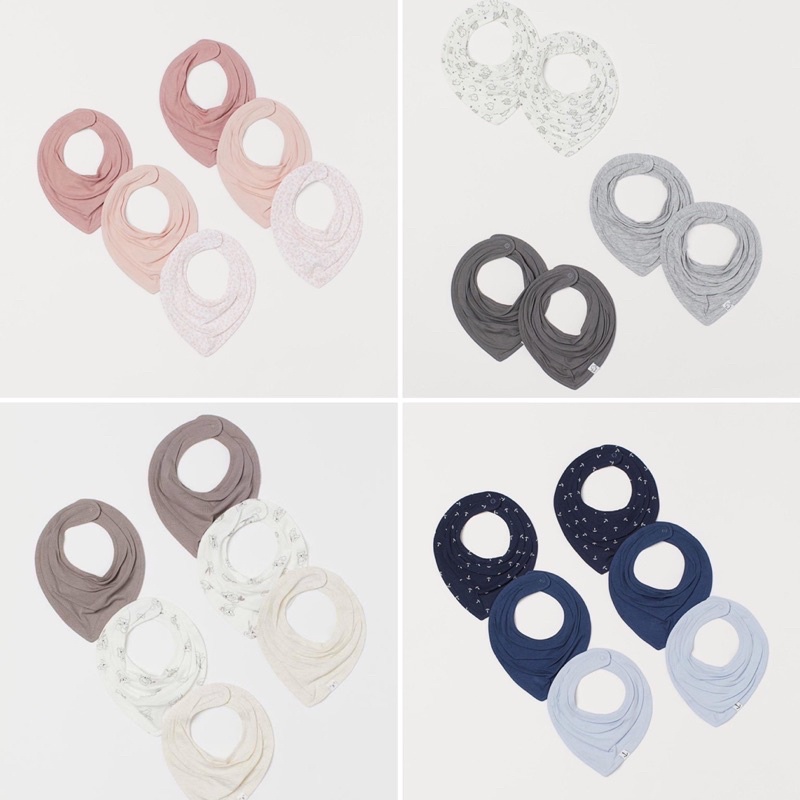 Set 6 yếm auth cotton cho bé