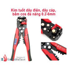 Kìm tuốt dây điện, dây cáp, bấm cos đa năng tuốt từ 0.2 - 6mm