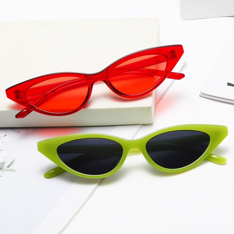 Kính Mát Thời Trang Khung Mắt Mèo Tam Giác Nhỏ Cổ Điển Cho Nữ