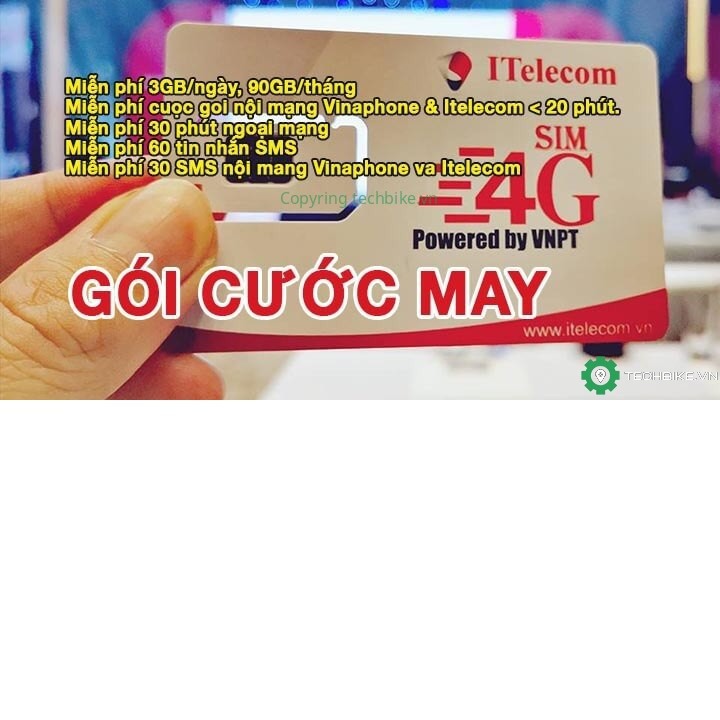 Sim 4G Vinaphone Itelecom MAY gói 90gb/tháng + 30 phút gọi ngoại mạng (Giống như sim 4G Vinaphone VD89 Plus)