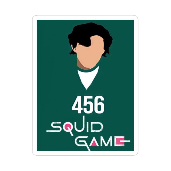 Bộ 40 Sticker hình dán SQUID GAME, sticker pvc, decal dán laptop