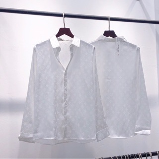 BÁN SỈ ÁO SƠ MI TRẮNG LV LỤA ĐẸP CHO NỮ