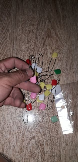 Sét 5 chiếc kim tây bằng thép không gỉ có đầu nhựa loại Đại dài 5,2 cm