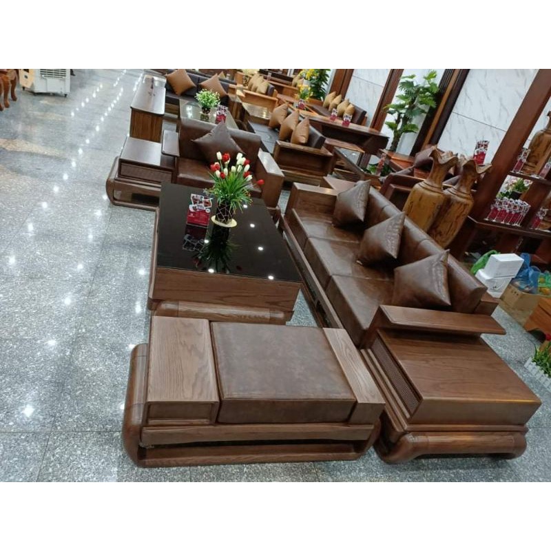 Sofa Gỗ Phòng Khách Hiện Đại- Mẫu Mới 2021 Kèm Đệm