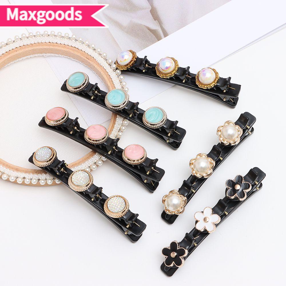 Kẹp Tóc Hình Hoa Đính Ngọc Trai Hai Lớp Thời Trang Cho Nữ