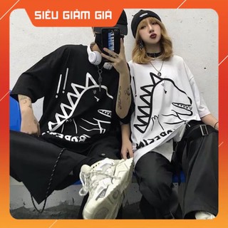 Áo phông Áo thun unisex from rộng cổ tròn tay lỡ freesize 38 - 70kg CÁ NGỰA