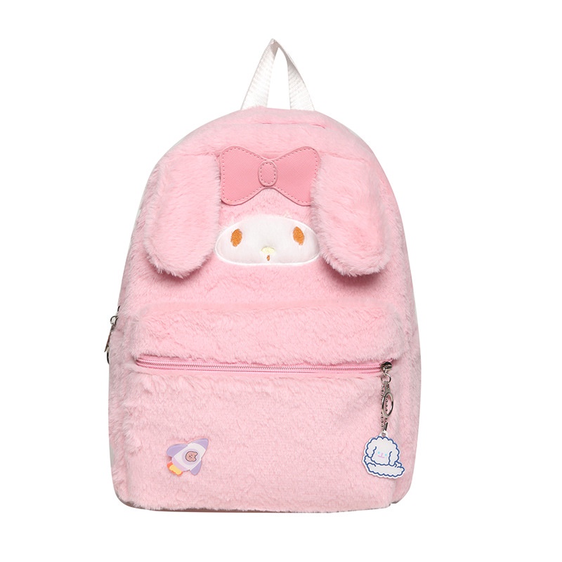 SANRIO Ba Lô Đi Học Hình Mặt Cười Tai To Nhồi Bông Dễ Thương