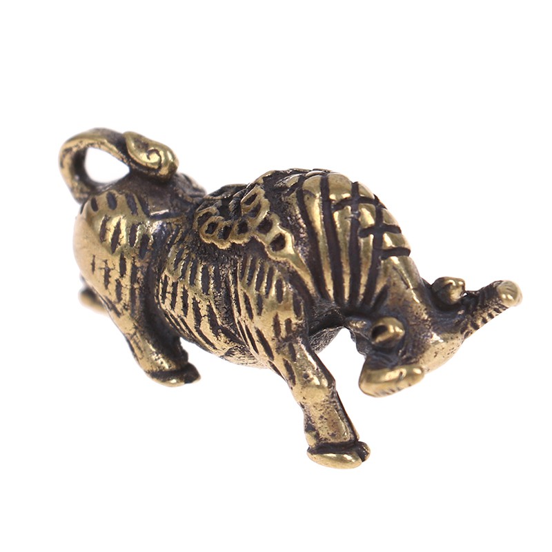 1 Tượng Bò Mini Bằng Đồng Dùng Để Trang Trí Nhà Cửa