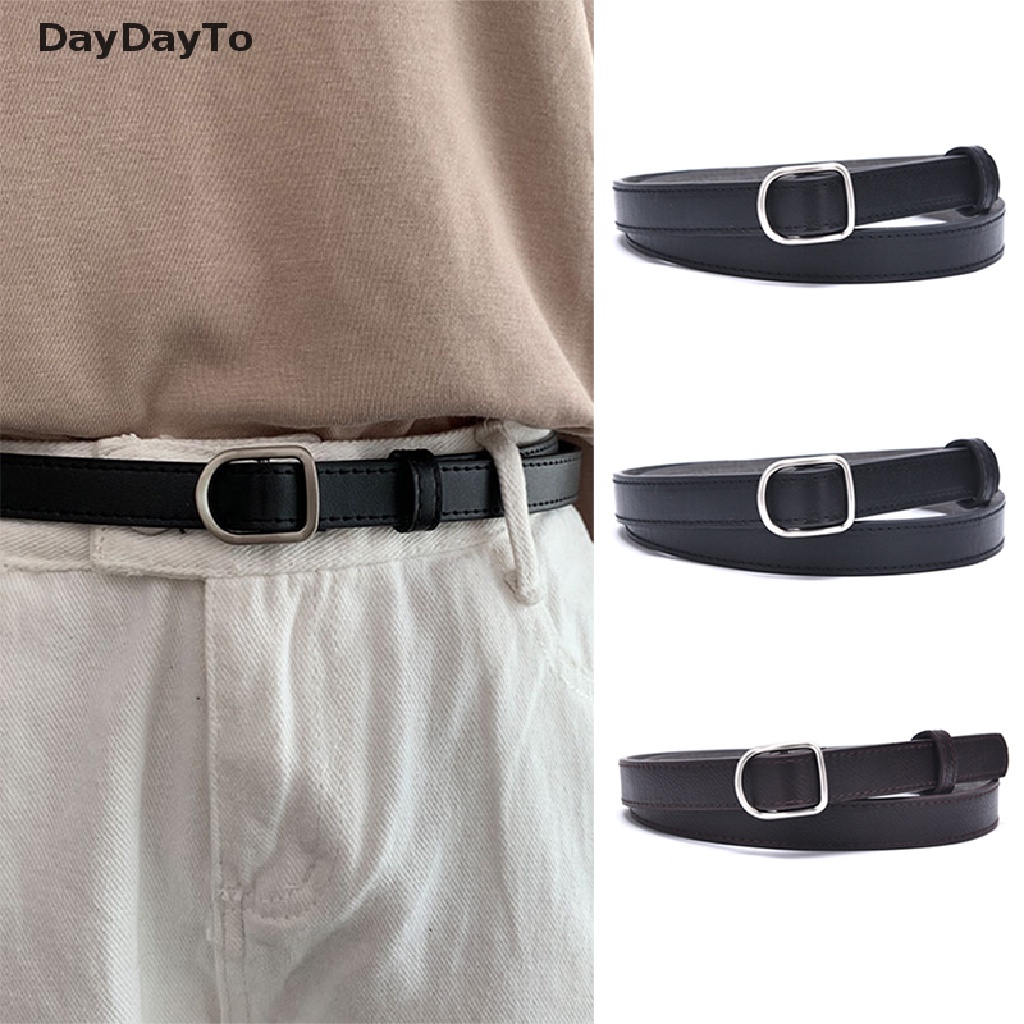 Thắt Lưng Da Bản Nhỏ Khóa Kim Loại Thời Trang Cho Nữ