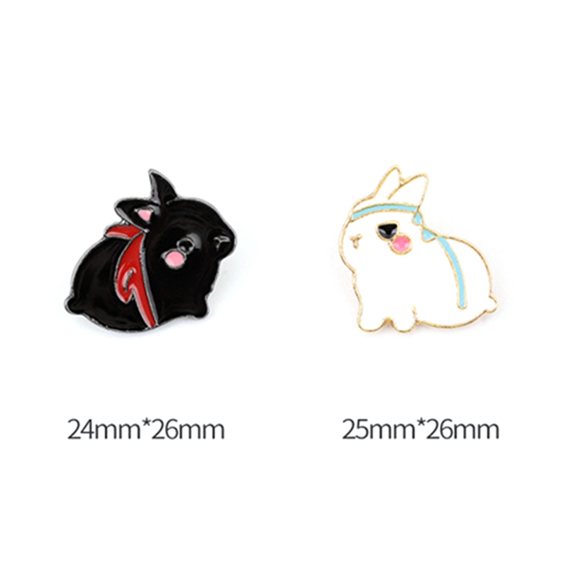 Nuserw Cartoon Running Hare Rabbit Pagan Celtic Mythological Wiccan Symbol Occult Enamel Badge Brooch Fashion Accessories