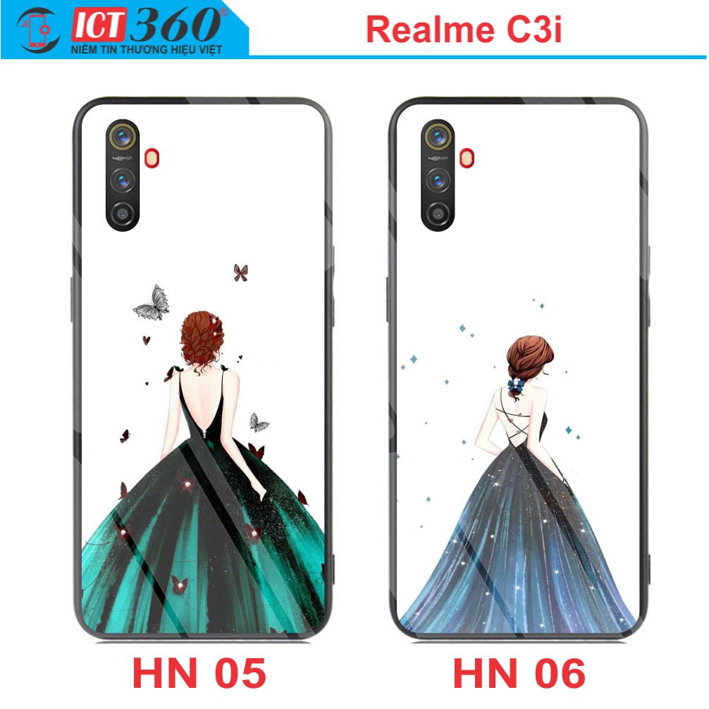 Ốp Lưng Kính Nano Realme C3I Phủ Bóng - in theo yêu cầu