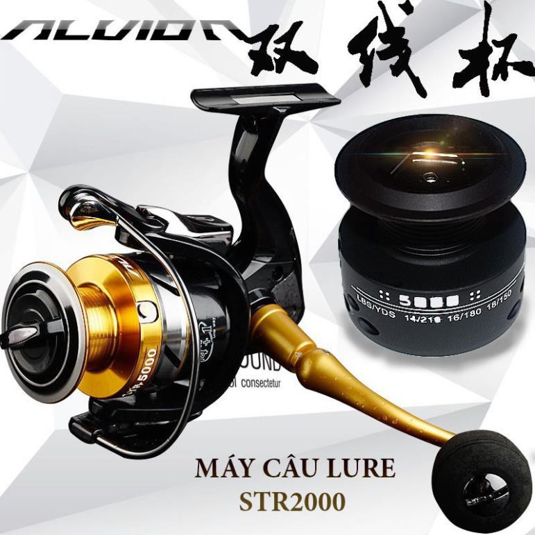 Máy câu lure, Máy câu rê cá lóc ALVION STR2000 14+1 BB (tặng cối)