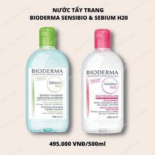 Nước tẩy trang bioderma sensibio & sebium h20 500ml