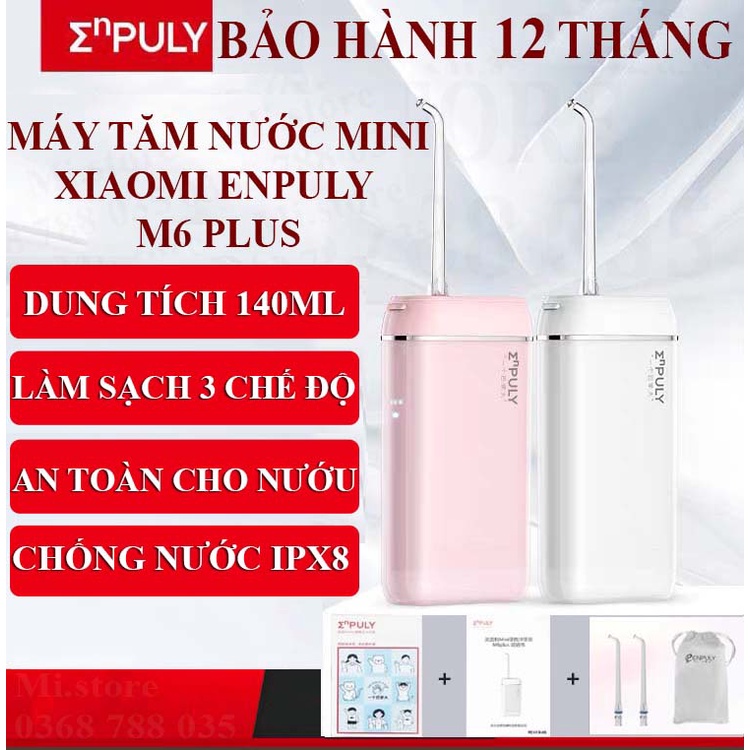 Máy Tăm Nước Cầm Tay Mini Xiaomi Enpuly M6Plus 130ml, ML8 250ml Không Dây- Chăm Sóc Răng Miệng thuận tiện mang du lịch