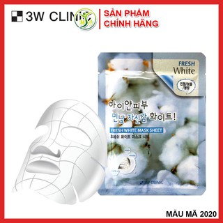 [Chính Hãng] Combo 10 miếng mặt nạ đắp mặt tuyết 3W Clinic Fresh White Sheet Mask - mẫu mới 2020