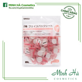 Mặt nạ dạng nén miniso mask nhật bản 100 viên