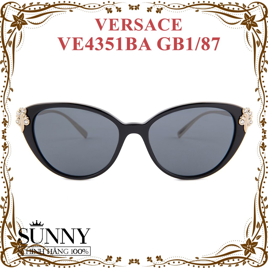 Kính mát chính hãng nam nữ Versace VE4348A 5270/6V màu sắc thời trang, thiết kế dễ đeo bảo vệ mắt