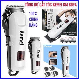 Tông đơ cắt tóc không dây chuyên nghiệp Kemei KM 809A Nam Nữ lưỡi titanium
