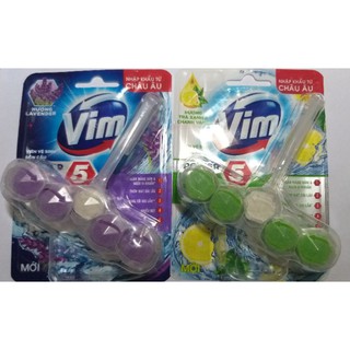 Viên tẩy bồn cầu Vim POWER 5 Hương Trà Xanh Và Chanh Vàng