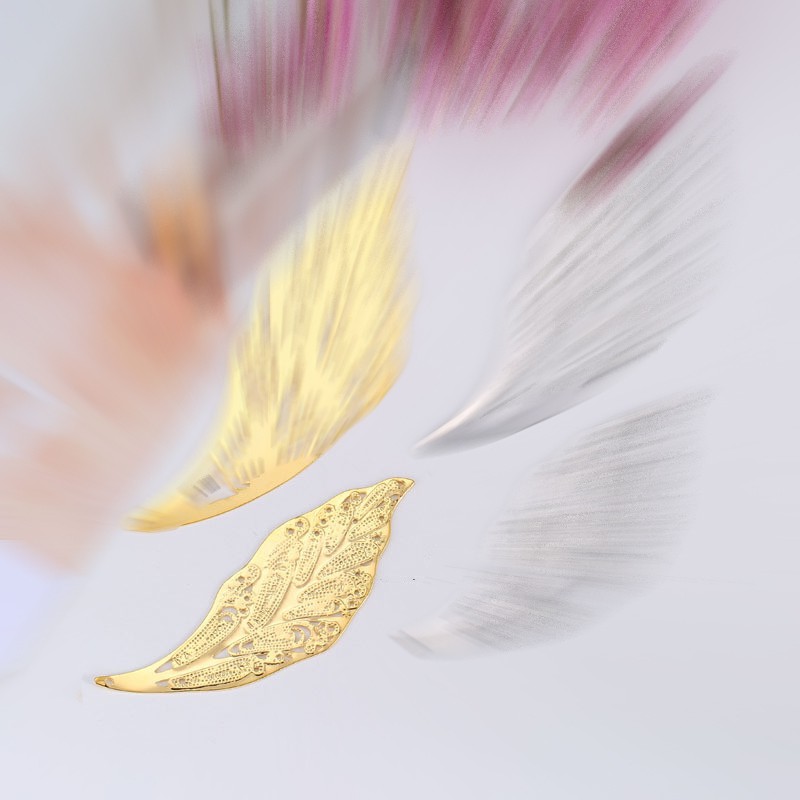 1 phiến họa tiết cánh chim làm vương miện Lolita nguyên liệu làm trâm làm trang sức cổ trang