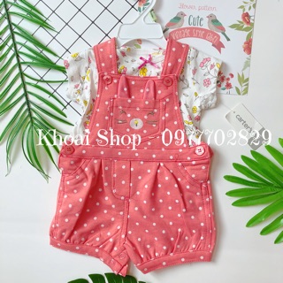 Bộ yếm Carter’s màu hồng