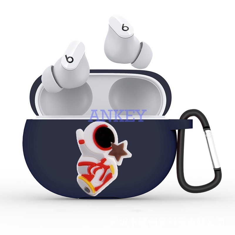 Beats Studio Buds Panda Cartoon Earphone Silicone Case Earbuds Waterproof Shockproof Soft Protective Headphone Cover Headset Skin with Hook