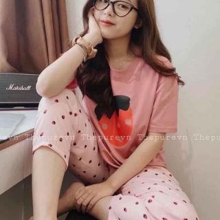 Bộ mặc nhà chất đũi mềm mát cho nữ