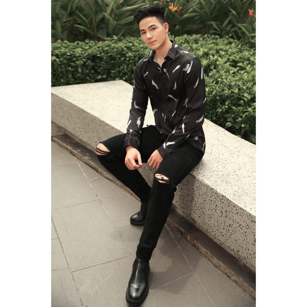 Áo sơ mi nam dài tay vải lụa cao cấp S50 | BigBuy360 - bigbuy360.vn