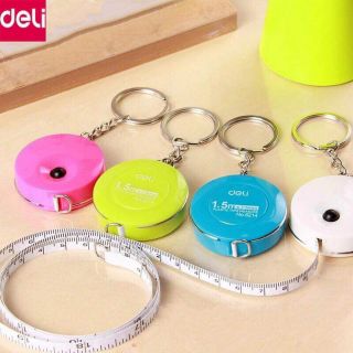 Thước Dây Deli Mini 1,5m Kèm Móc Khoá ( Mẫu Mới )