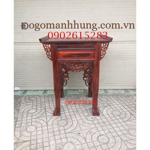 Bàn thờ gia tiên gỗ muồng 1 tầng kích thước 88 x 107 x 61 mẫu 19