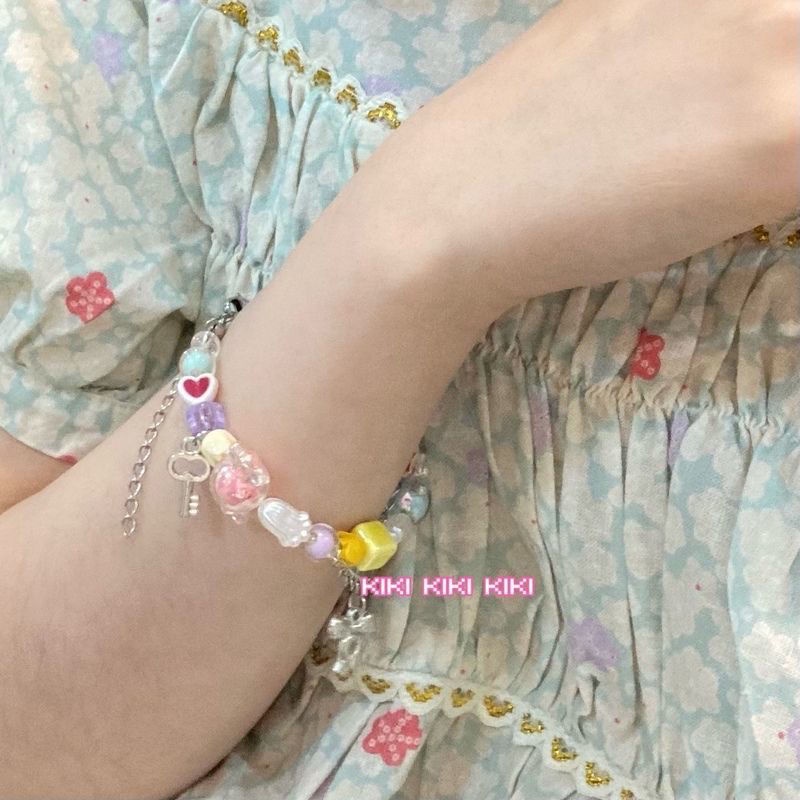 Bán Chạy!F &amp; X Chuỗi Hạt Xâu Chuỗi Hai KIKI [Candy Paradise] Chính Hãng Niche Độc Đáo Làm Vòng Tay / Dây Chuyền