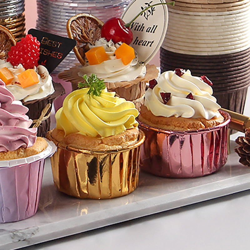Set 50 Cốc Giấy Đựng Bánh Cupcake / Muffin Trang Trí Tiệc Cưới / Sinh Nhật
