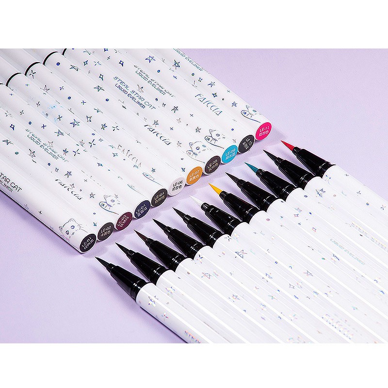 Bút kẻ mắt nước Faicia ❤️FREESHIP❤️ cây kẻ mắt không trôi, bút kẻ lông mày không lem, chì kẻ mắt 12 màu khô nhanh. | BigBuy360 - bigbuy360.vn