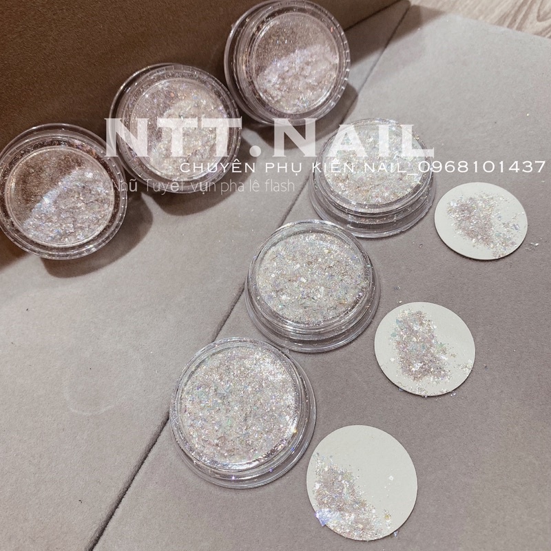 Nhũ vụn Tuyết pha lê flash siêu sáng