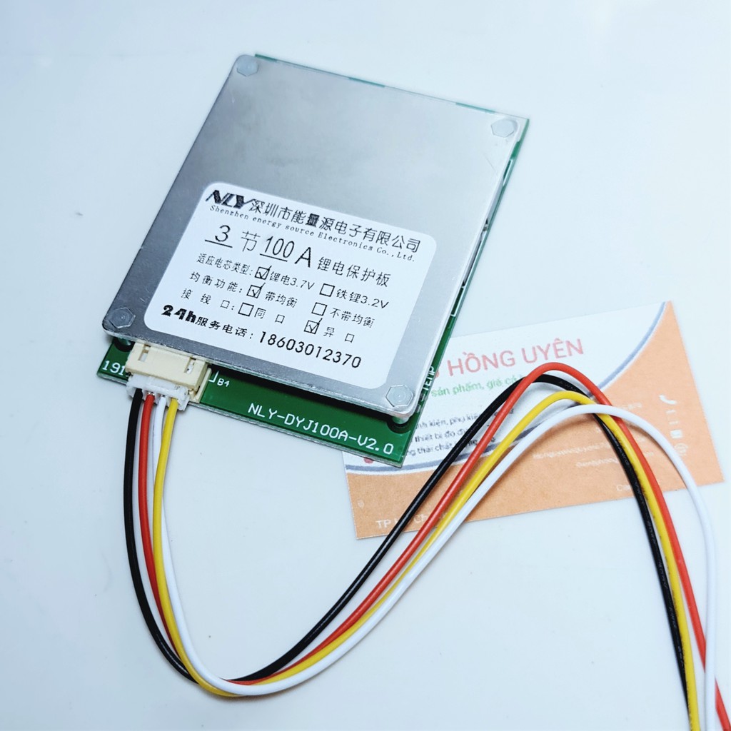 Mạch 3S-100A. Mạch bảo vệ sạc xả cân bằng pin lithium 18650 - 3S - 100A. Chuyên dùng đóng khối pin 3S 12.6V dòng xả cao