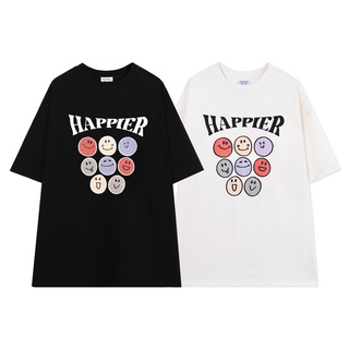 Áo thun ff form rộng happier, vải thun 2 chiều 100% cotton 250g