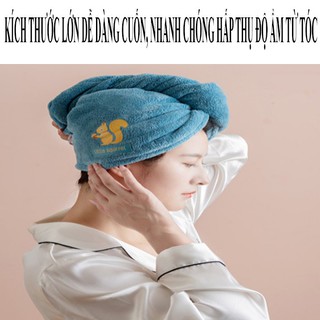 Khăn cuốn tóc gội đầu tự khô
