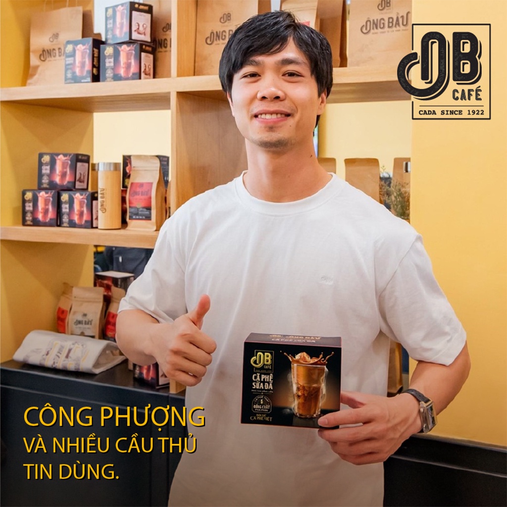 [6 Hộp]Cà Phê Sữa Đá Ông Bầu Hộp 10 Gói, 6 hộp cà phê ob, ob cafe-TUH Store